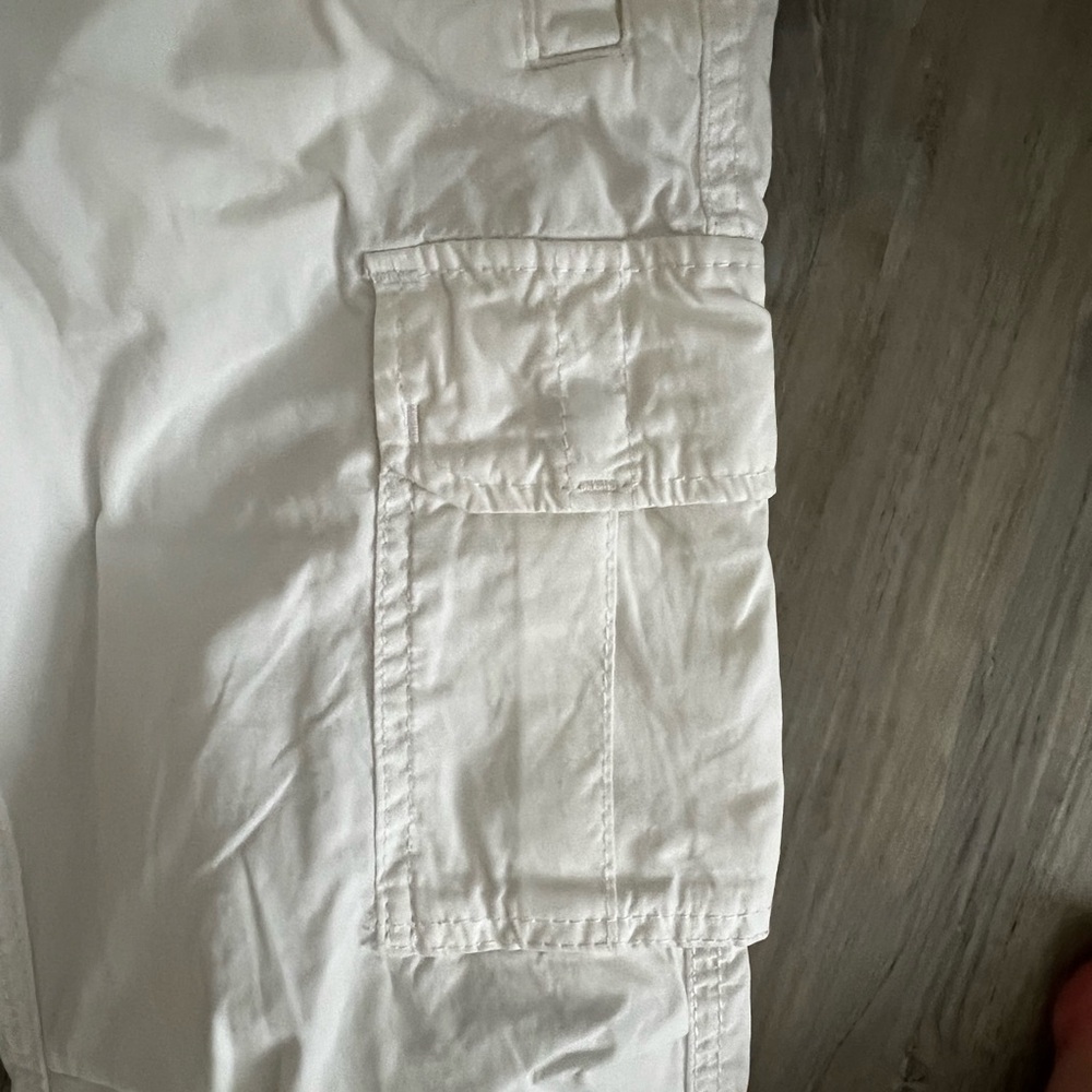 True Religion Women's White Straight Leg Cargo Pants 25/31 - Picture 4 of 9
